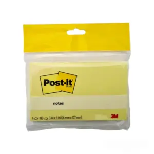 3M Post It Sticky Note 3 in x5 in (76 mmx127 mm)-100 Sheets
