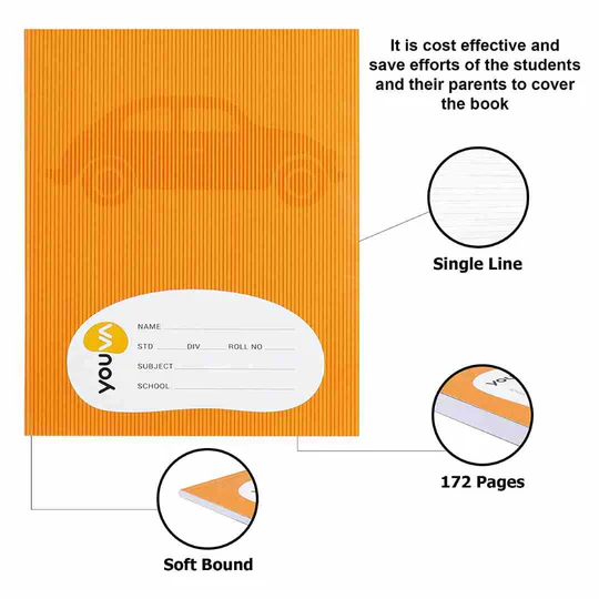 Navneet Dy Notebook Single Line 172 Pages - 23164 - Image 3
